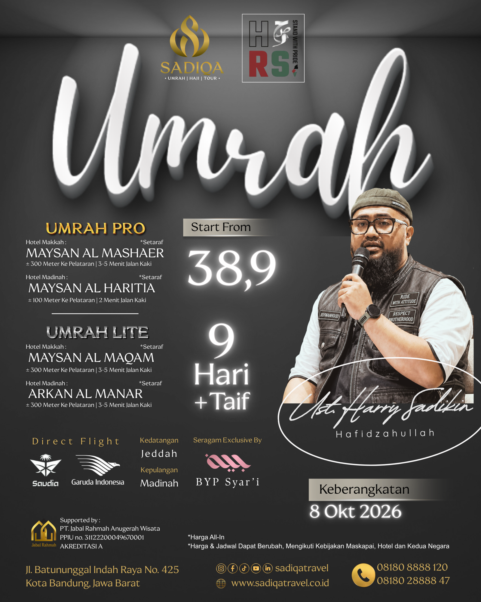 Biro perjalanan haji reguler, plus, dan furoda. Travel umrah reguler, plus, dan private. Halal tour Indonesia dan Internasional.
